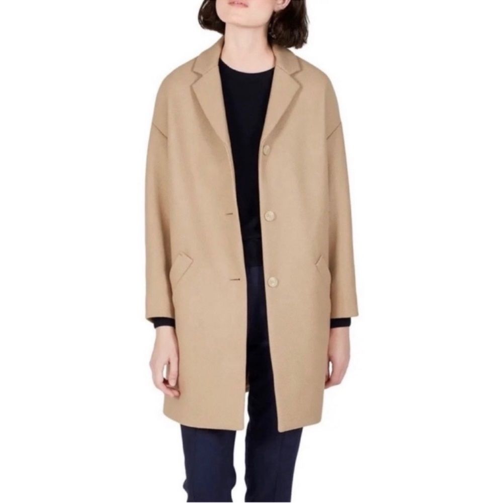 Everlane Nwt The Cocoon Wool Blend Heavyweight Coat *Camel